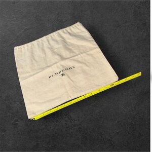 Burberry Cream Logo Drawstring Pouch